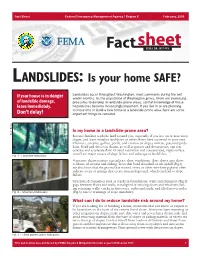 FEMA Landslide Fact Sheet