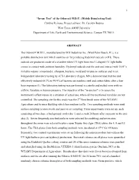 “In-Use Test” of the Odorox® MDU (Mobile Disinfecting Unit) Cynthia Reinoso, Project Advisor