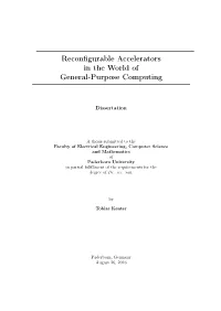 Reconfigurable Accelerators in the World of General-Purpose Computing