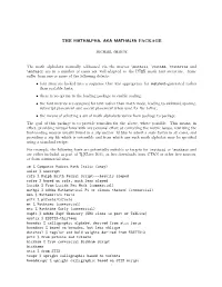THE MATHALPHA, AKA MATHALFA PACKAGE the Math Alphabets