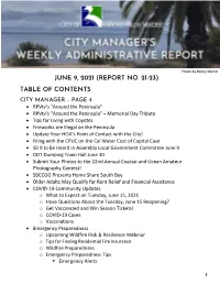 Weekly Admin Report