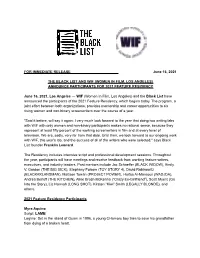 2021 WIF Black List Feature Residency Release