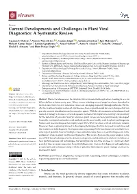 Current Developments and Challenges in Plant Viral Diagnostics: a Systematic Review