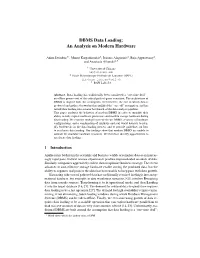 DBMS Data Loading: an Analysis on Modern Hardware