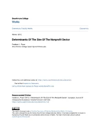 Determinants of the Size of the Nonprofit Sector