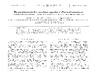 Experimental Vaccine Against Pseudomonas Pseudomallei Infections in Captive Cetaceans