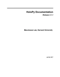 Holopy Documentation Release 3.1.1