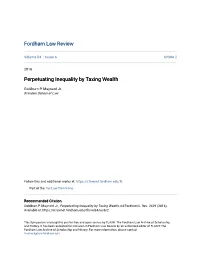 Perpetuating Inequality by Taxing Wealth