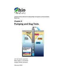 Pumping and Slug Tests