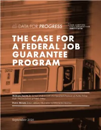 The Case for a Federal Job Guarantee Program