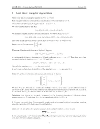 1 Last Time: Complex Eigenvalues