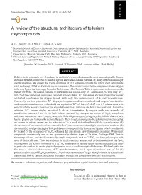 A Review of the Structural Architecture of Tellurium Oxycompounds