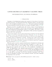 Cantor Spectrum of Graphene in Magnetic Fields