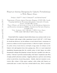 Planetary System Disruption by Galactic Perturbations to Wide Binary Stars