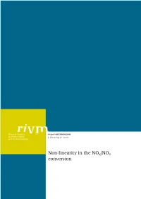 RIVM Report 680705009 Non-Linearity in the Nox/NO2 Conversion