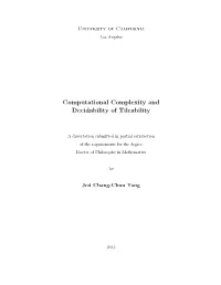 Computational Complexity and Decidability of Tileability