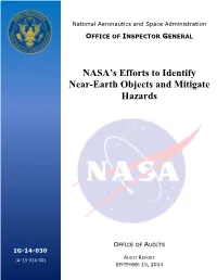 NASA's Efforts to Identify and Mitigate Near-Earth Object