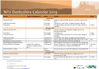 NFU Derbyshire Calendar 2019