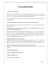 Pre-Feasibility Report