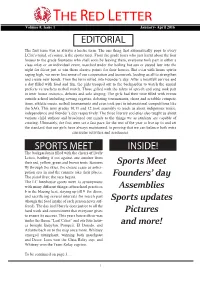 THE RED LETTER Volume 8, Issue 1 January- April 2016 EDITORIAL the First Term Was As Always a Hectic Term