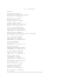 Witness List