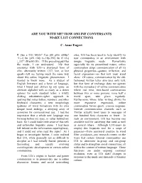 ARE YOU with ME? HOW ONLINE CONVERSANTS MAKE L33T CONNECTIONS C. Anne Engert