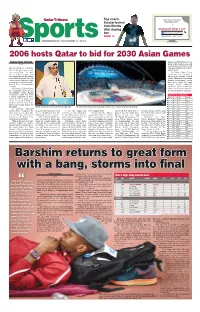 Barshim Returns to Great Form with a Bang, Storms Into Final