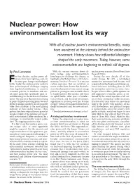 Nuclear Power: How Environmentalism Lost Its Way