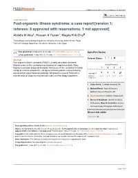 Post-Orgasmic Illness Syndrome: a Case Report [Version 1; Referees: 3 Approved with Reservations, 1 Not Approved] Abdalla M Attia1, Hossam a Yasien1, Magda H Al-Ziny2