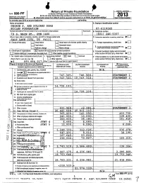 Return of Private Foundation