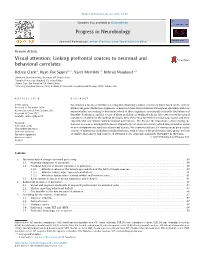Visual Attention: Linking Prefrontal Sources to Neuronal and Behavioral