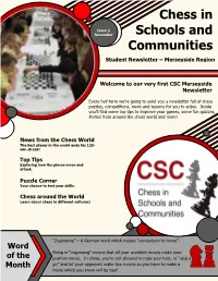Chess in Schools and Communities