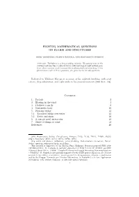 Eight(Y) Mathematical Questions on Fluids and Structures