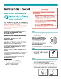 Instruction Booklet ATTENTION: There Are 3 Critical Steps in the Reconstitution of Sandostatin® LAR