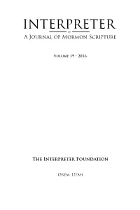 INTERPRETER§ a Journal of Mormon Scripture
