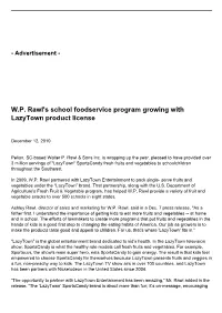 W.P. Rawl's School Foodservice Program Growing with Lazytown Product License