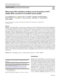 White Matter DNA Methylation Profiling Reveals Deregulation Of