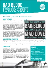 Bad Blood APPEARS in ROCK & POP 2018
