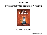 CNIT 141 Cryptography for Computer Networks