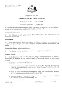 CURRENCY (DECTMAL Corns) ORDER 2004 Interpretation