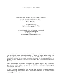 Effective Demand Failures and the Limits of Monetary Stabilization Policy