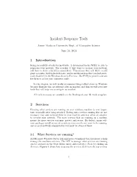 Incident Response Tools