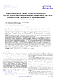 Mass Constraints on Substellar Companion Candidates from the Re
