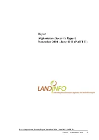 Security Report November 2010 - June 2011 (PART II)