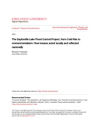 The Saylorville Lake Flood Control Project, from Cold War to Environmentalism: How Iowans Acted Locally and Reflected Nationally