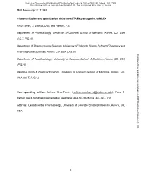 Characterization and Optimization of the Novel TRPM2 Antagonist Tatm2nx