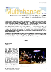 Digital Multichannel Audio