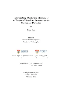 Interpreting Quantum Mechanics in Terms of Random Discontinuous Motion of Particles