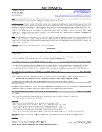 Jake Donnelly CV-R