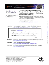 Receptor-Like 1 and -Like 2 This Information Is Current As of October 2, 2021